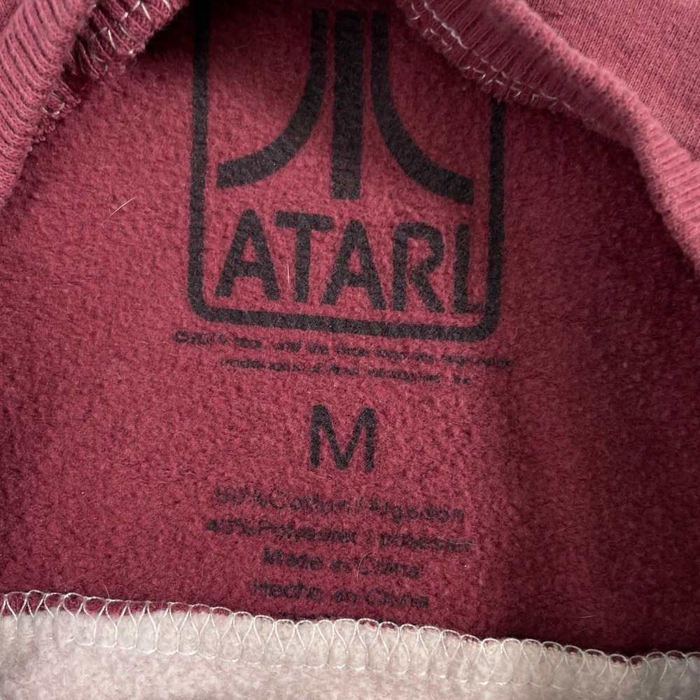 Atari Retro Color Block Red Pink Sweatshirt Women's MEDIUM - Picture 8 of 9